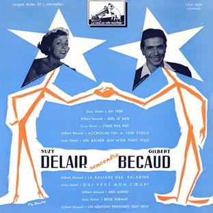 Album cover art for Suzy Delair Rencontre Gilbert Bécaud