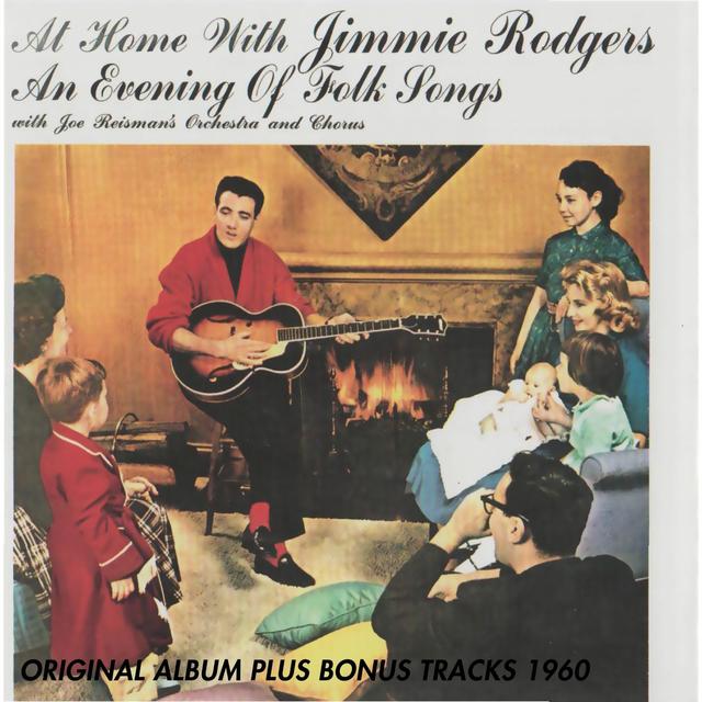 Album cover art for At Home with Jimmie Rodgers - An Evening of Folk Songs