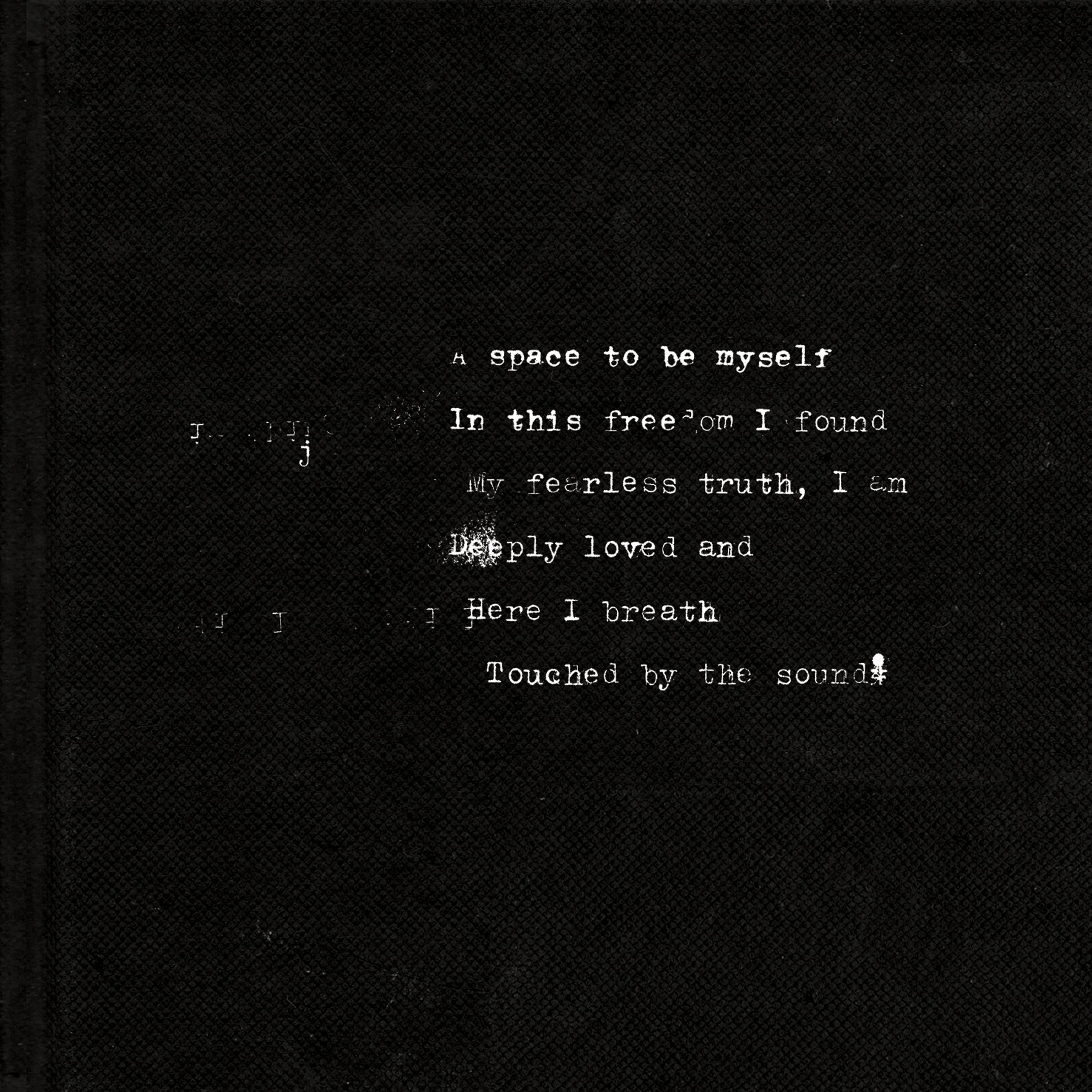 Lyric cover art as blurred background