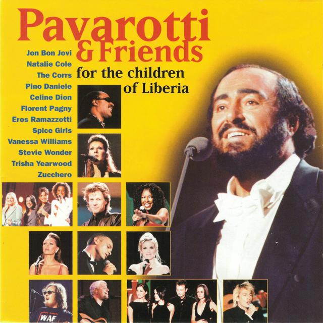 Album cover art for Pavarotti & Friends for the Children of Liberia