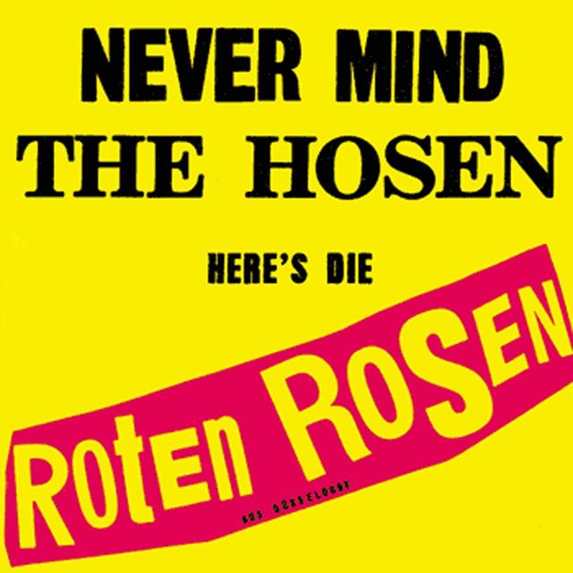 Album cover art for Never Mind the Hosen, Here's Die Roten Rosen