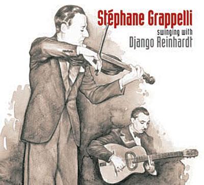 Album cover art for Swinging with Django Reinhardt