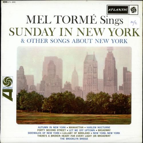 Album cover art for Sings Sunday in New York & Other Songs About New York