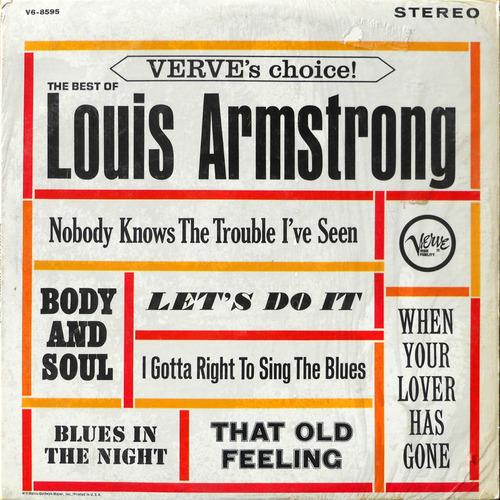 Album cover art for Verve's Choice! The Best of Louis Armstrong