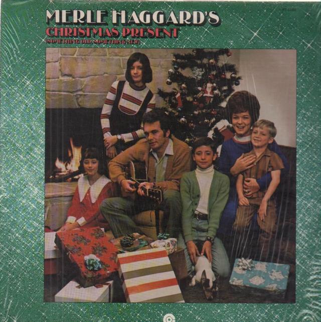 Album cover art for Merle Haggard's Christmas Present