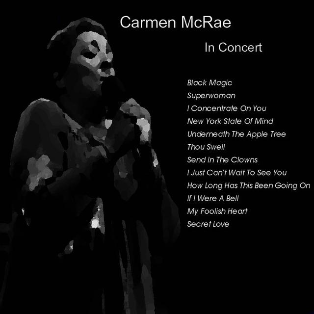 Album cover art for Carmen Mcrae In Concert