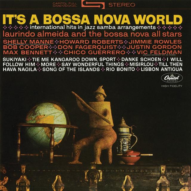 Album cover art for It's a Bossa Nova World: International Hits in Jazz Samba Arrangements