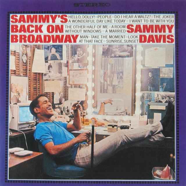 Album cover art for Sammy's Back on Broadway