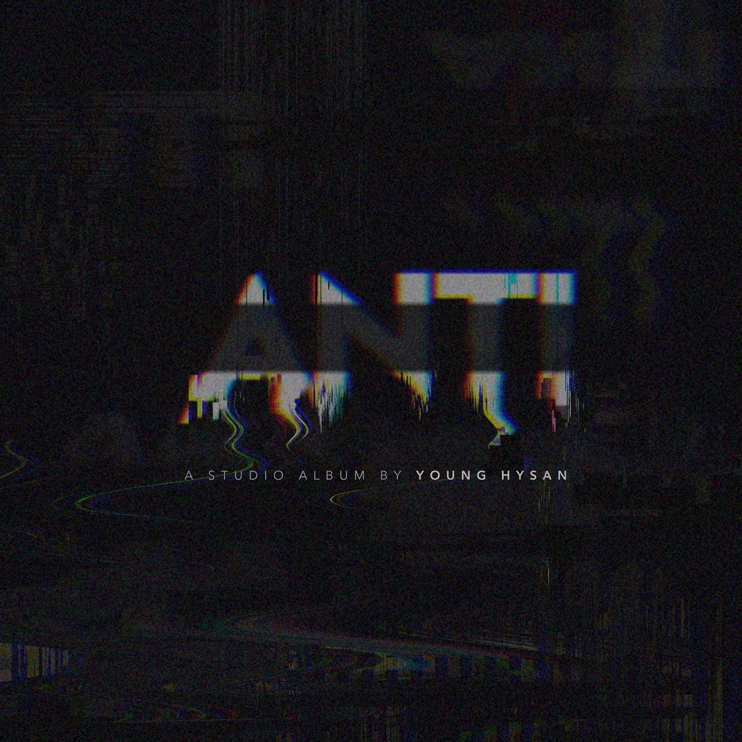 Lyric cover art as blurred background