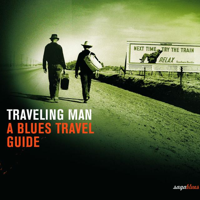 Album cover art for Traveling Man - A Blues Travel Guide