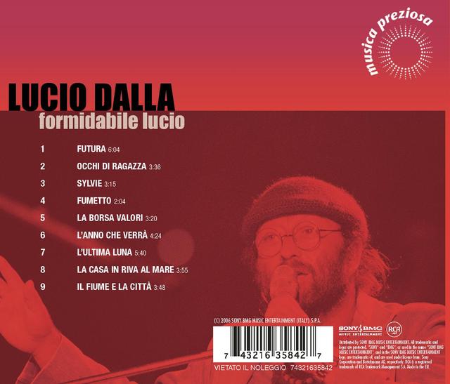 Album cover art for Lucio Dalla